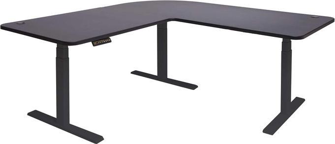 Image du produit Swisshandel24 Bureau d'angle, bureau informatique, hauteur réglable électriquement Memory 178x178cm 84kg - noir