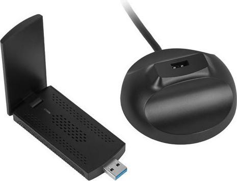 Immagine prodotto Lanberg BEZPRZEWODOWA KARTA SIECIOWA WIFI NC-3000-WI USB 3.0 AX3000 TRI-BAND 2 WEWNĘTRZNE ANTENY