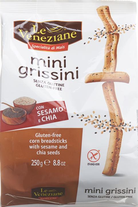 Immagine prodotto Le Veneziane Mini grissini con sesamo e chia senza glutine (250 g)
