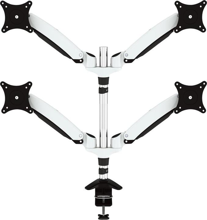 Jenimage FD420TK Support de bureau - 4 moniteurs Inclinaison de -90 à +85 degrés Rotation de 180 degrés (Tables, 35")