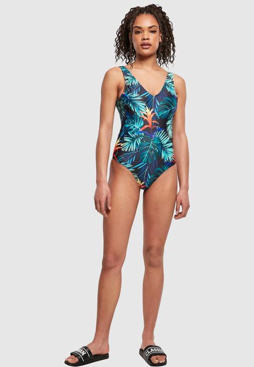 Actual product image Urban Classics Ladies High Leg Pattern Swimsuit - 12168 (XL)