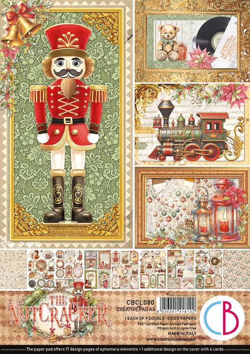 Produktbild Ciao Bella Papier-Set "Nutcracker", 9 Blatt, A4 (Geschenkpapier, 9 x)