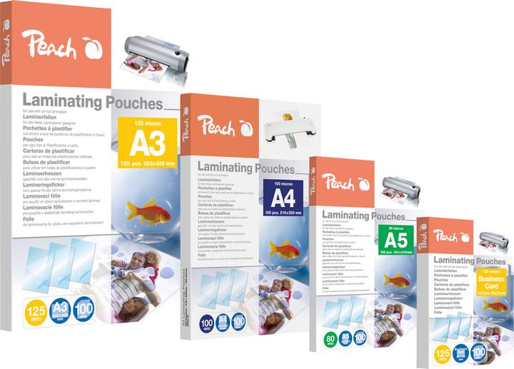 Actual product image Peach Laminating foil A5 (A5, 100 Piece, 125 µm)