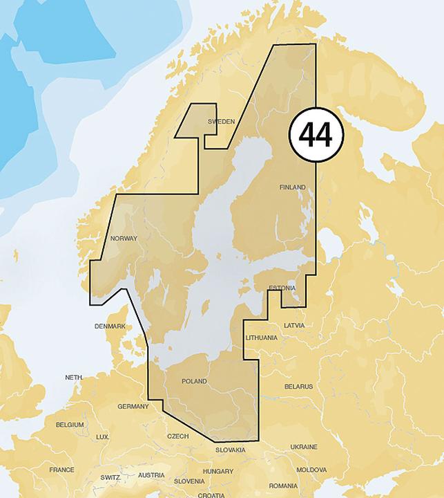 Actual product image Navionics Gold XL9: 44XG Eastern Baltic Sea