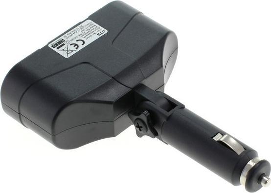 Produktbild AccuCell KFZ-Adapter, Verteiler Zigarettenanzünder - Stecker auf 2x Kupplung + USB