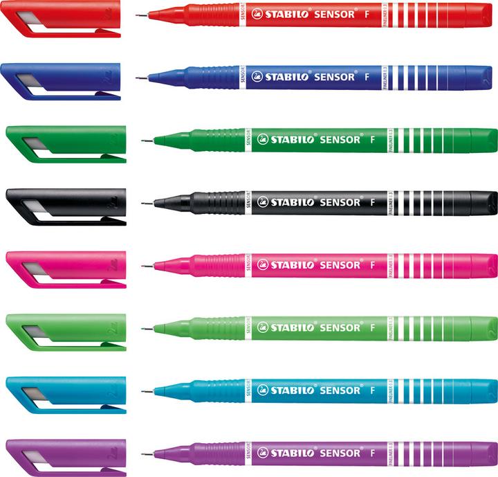 Image du produit STABILO SENSOR F Finliner avec taille-crayon à ressort (Turquoise, 1 x)