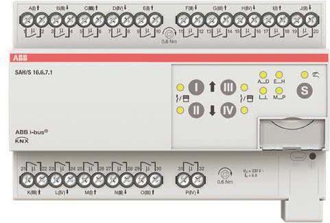 Image du produit ABB Stotz & Kontakt SAH/S16.6.7.1 Acteur de commutation/de stores, 16x, 6 A, REG SAH/S16.6.7.1 (Actionneur de volet)