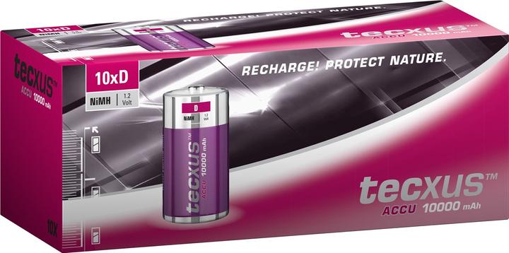 Actual product image Tecxus D Mono/HR20 - 10000 mAh (10 pcs., D, 10000 mAh)