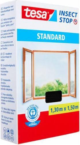 Produktbild tesa Insektenschutz STANDARD für Fenster, mit Klettband, ohne Bohren (130 x 150 cm)