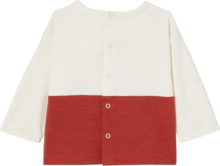 Produktbild Vertbaudet Baby Shirt Colorblock mit Message, Bio-Baumwolle (68)