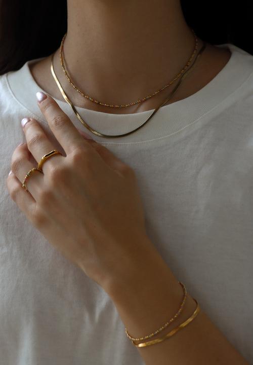 Actual product image Tara Style Siara jewellery set (waterproof) (18k gold-plated stainless steel, 100% waterproof)