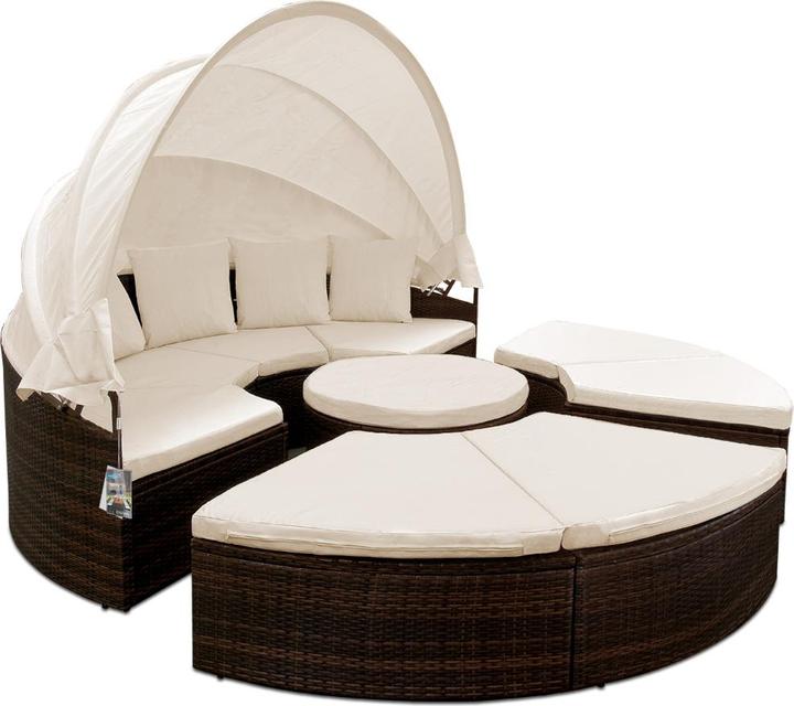 Image du produit Casaria Canapé Sun island en poly rotin (230 cm)
