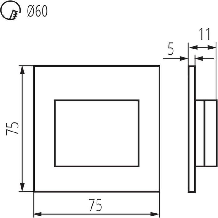 Produktbild Kanlux Treppenleuchte LED 12V 1,5W ERINUS LED LL W-NW 4000K 30lm weiss 33325 (30 lm)