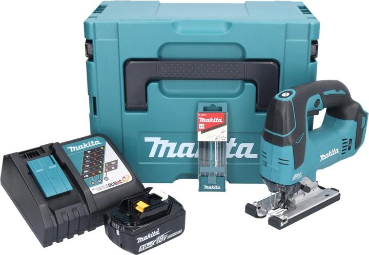 Produktbild Makita DJV 182 RT1J Akku StichsÃ¤ge 18 V Brushless + 1x Akku 5,0 Ah + LadegerÃ¤t + 5 tlg. StichsÃ¤g