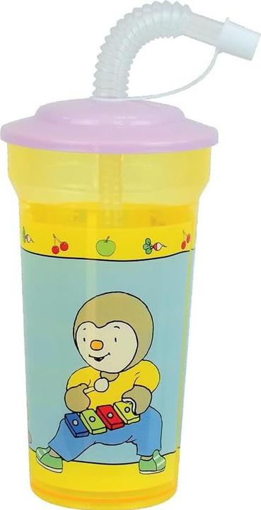 Produktbild geschirrset suppenteller, becher, strohhalm und 1 dose für den kinderteller jemini t'choupi