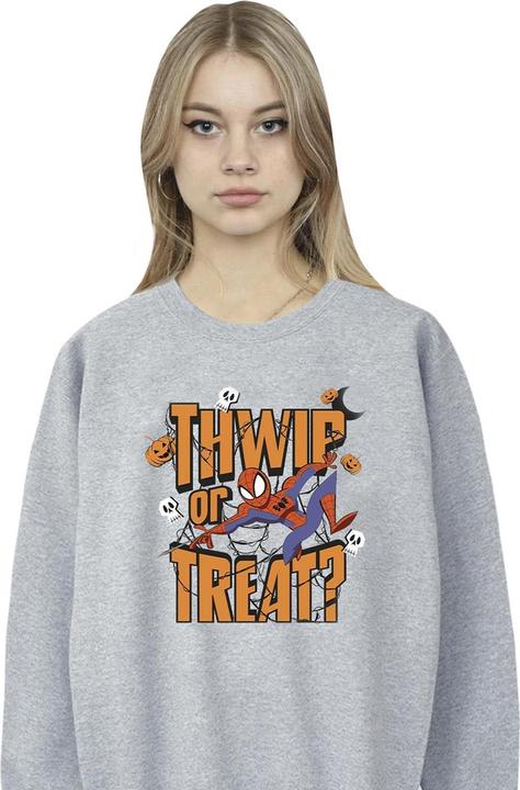 Actual product image Womens/Ladies Spider-Man Thwip Or Treat Sweatshirt (M)
