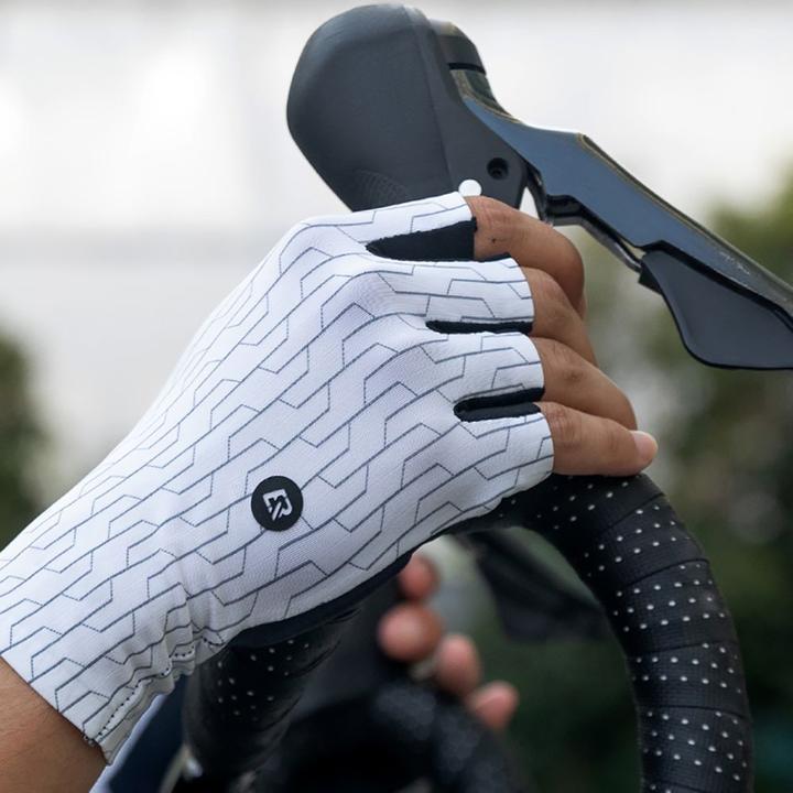 Actual product image Rockbros Road Cycling Gloves Size: S - Black and White (S)