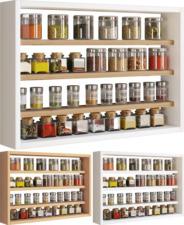 Image du produit VCM Étagère murale Étagère à épices Cuisine Esaldi M (60 x 40 x 10 cm)