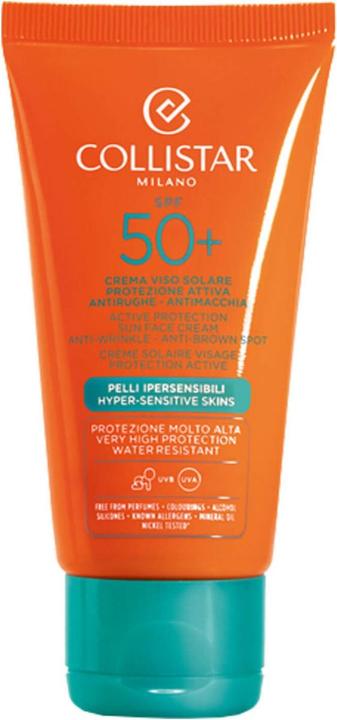 Immagine prodotto Collistar CS Sun - Protezione Attiva Crema Viso Antirughe SPF 50+ (Crema solare viso, SPF 50, 50 ml)