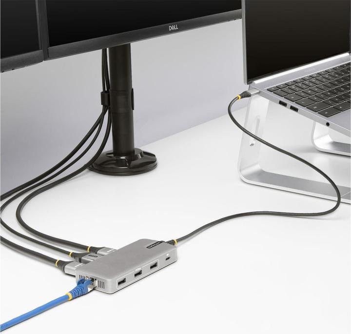 Actual product image StarTech COM USB-C Triple Monitor Multiport Adapter HDMI/DisplayPort USB Hub 3-Port 10Gbps USB Hub P (USB-C, 3 Ports)