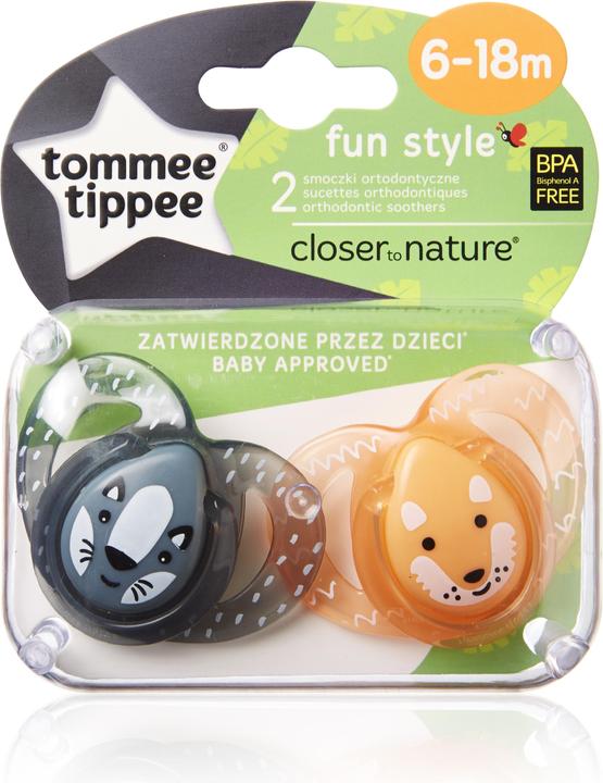 Image du produit Tommee Tippee Fun Style Sucet 6-18m Mixte x2 (2 x, 6 - 18 M.)