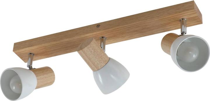 Image du produit Lindby Plafonnier en bois Thorin, à trois flammes (E14)