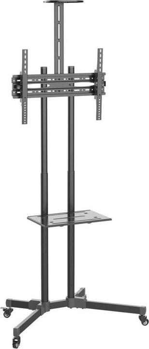 Techly TV Trolley für LCD LED TV 37-70Zoll 93,98-177,8cm schwarz mit Ablage (Universal, 70", 50 kg)