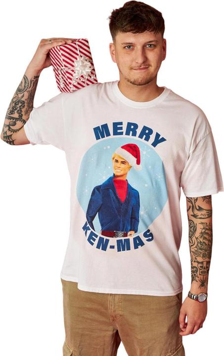 Actual product image Barbie Mens Merry Kenmas T-Shirt (XL)
