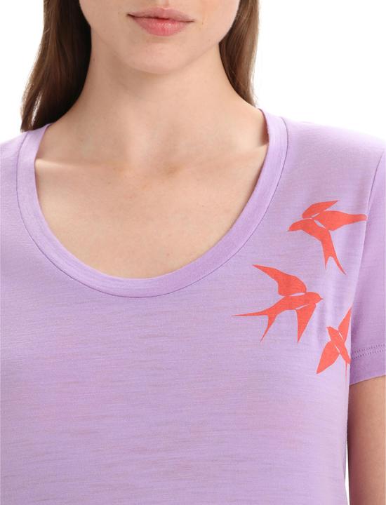 Actual product image Icebreaker Women's Tech Lite II S/S Scoop Swarming Shapes (M)