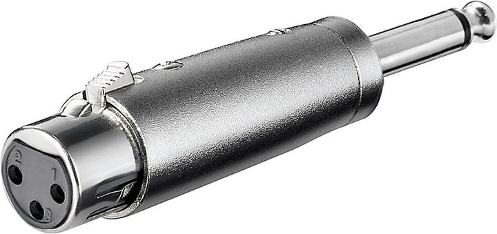 Goobay XLR-Adapter, AUX-Klinke 6,35 mm Mono-Stecker auf XLR-Buchse (Klinkenadapter)