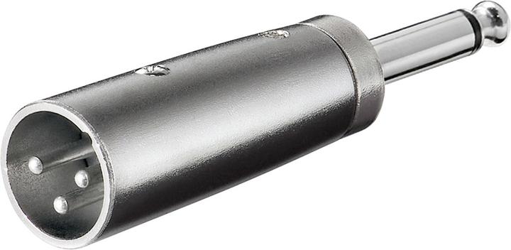 Actual product image Goobay XLR adapter, AUX jack 6.35 mm mono plug to XLR plug (Angle adapter)