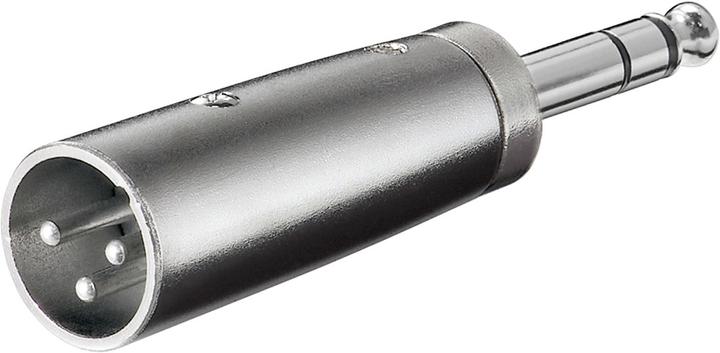 Goobay XLR-Adapter, AUX-Klinke 6,35 mm Stereo-Stecker auf XLR-Stecker (Klinkenadapter)