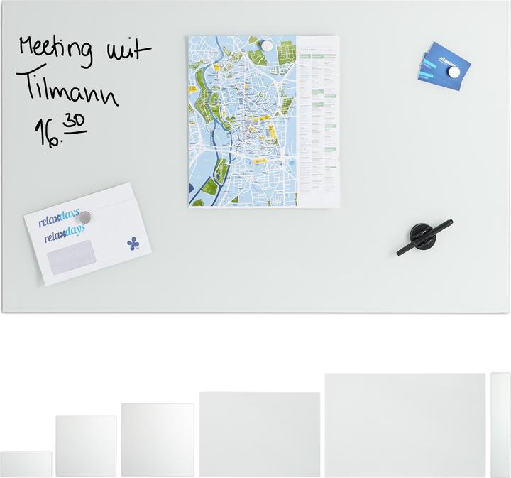 Produktbild Relaxdays Magnetboard (Magnettafel, 15 x 80 cm, 40 x 20 cm, 100 x 60 cm, 80 x 50 cm, 40 x 40 cm, 50 x 50 cm, 60 x 40 cm)