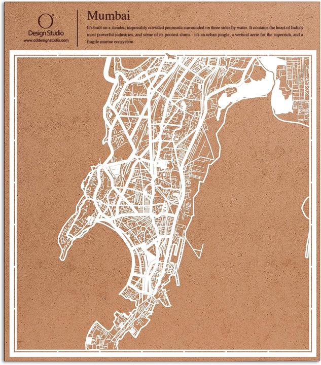 Image du produit O3 Design Studio Papierschnitt Kunstkarte Mumbai (1 pcs)