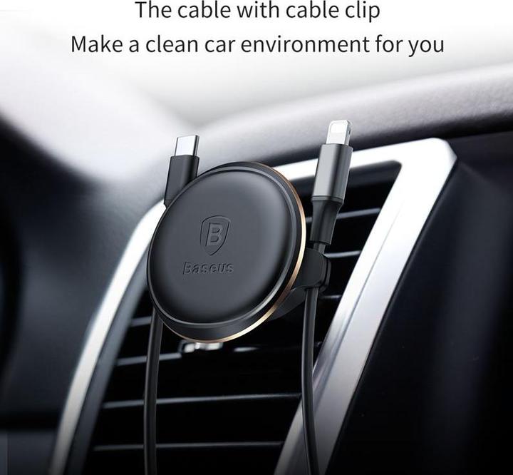 Immagine prodotto Baseus Supporto magnetico per l'auto dello sfiato d'aria con clip per cavi argento