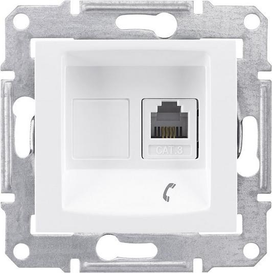 Produktbild Schneider Electric Telefonsteckdose 1xRJ11 weiss - SDN4101121