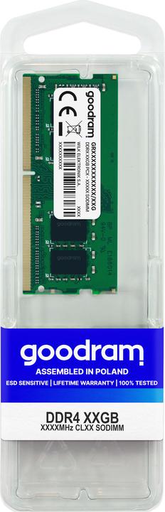 Immagine prodotto Goodram Modulo di memoria per computer portatile GR2666S464L19/16G 16 GB 1 x 16 GB DDR4 RAM 2666 MHz CL19 (1 x 16GB, 2666 MHz, DDR4-RAM, SO-DIMM)