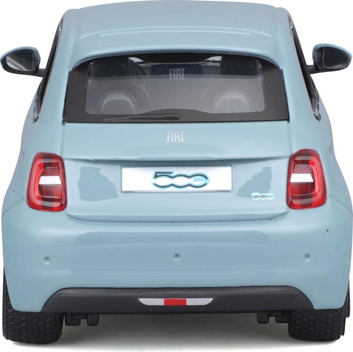 Actual product image Bburago Fiat 500e 1/24 blue
