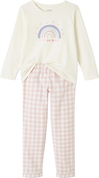 Produktbild Vertbaudet Mädchen Schlafanzug mit Flanellhose, Regenbogen (110)