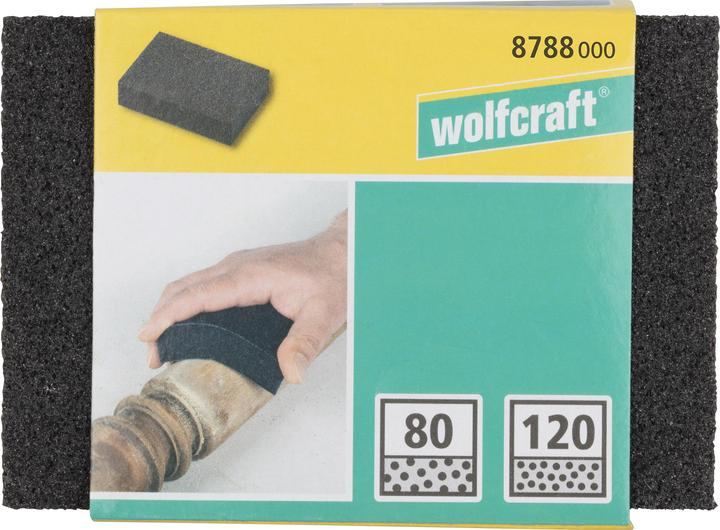 Produktbild wolfcraft Schleifblock, Körnung 80 / 120 (P80, P120)