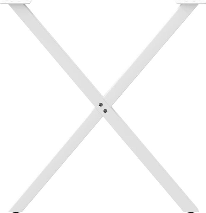 Produktbild VidaXL Esstischbeine X-Form 2 Stk. Weiss 70x(72-73) cm Stahl Tischbein