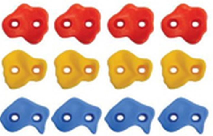 Immagine prodotto MTS Sacche per arrampicata per bambini Schildkröt®, 12 prese per il bouldering in 3 forme diverse. (Multicolore)