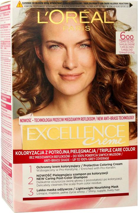 L'Oreal Excellence Creme Hair Dye 6.0 Natural Darkonde (6.0 Natural Darkonde)