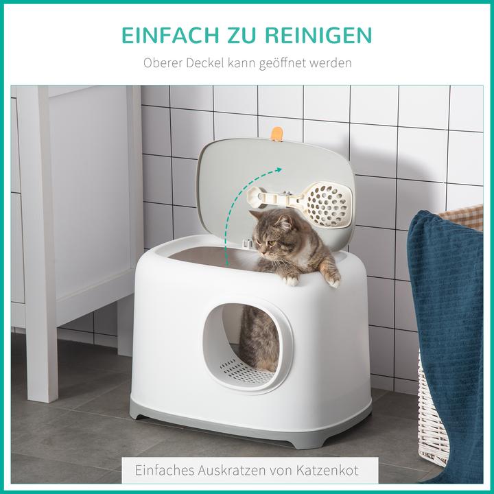Immagine prodotto PawHut Lettiera per gatti dal design compatto (Lettiera per gatti chiusa)