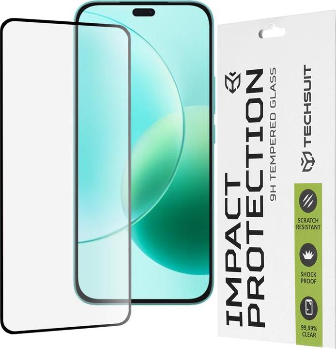 Immagine prodotto Techsuit - 111D Full Cover / Full Glue Glass - Honor 400 Lite - Black (1 Pezzo/i, Honor X8b, Honor X8)