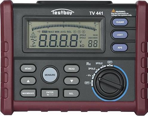 Testboy TV 441 digitales Erdwiderstandsmessgerät (CAT III 300V)