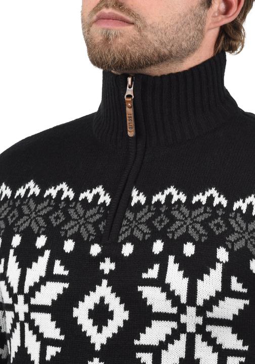Actual product image Solid Norwin Men's Jumper Chunky Knit Pullover Troyer (M)