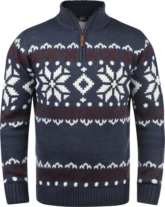 Actual product image Solid Norwin Men's Jumper Chunky Knit Pullover Troyer (XL)