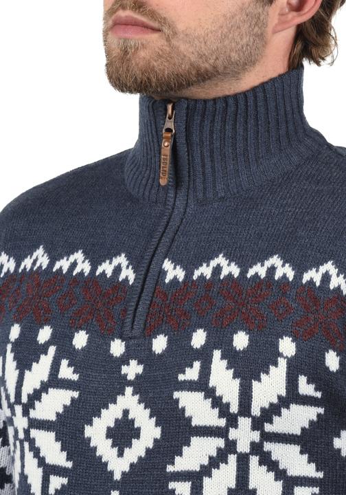 Actual product image Solid Norwin Men's Jumper Chunky Knit Pullover Troyer (3XL)