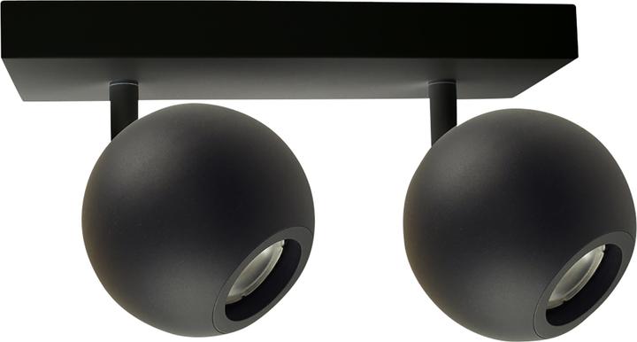 Produktbild Enovalite Deckenleuchte GLOBE, GU10-Fassung, IP20, Ø10cm, 2 flammig, schwarz (GU10)